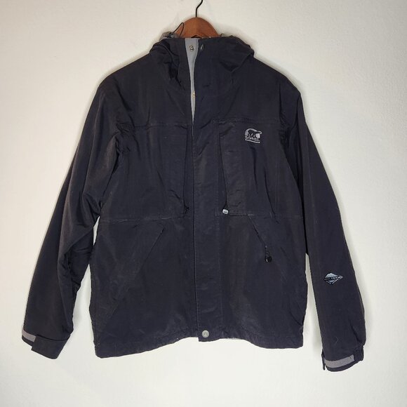 Sorel Mens Small Black Rain Jacket Omni-Tech Waterproof Hooded - Picture 1 of 12